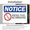 Signmission Diesel Fuel No Smoking OSHA Notice Sign, Vinyl Decal, 7in W x 5in L, 2PK OS-2PACK-NS-D-57-L-15406 - alternate 6